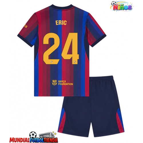 Camiseta Barcelona Eric Garcia #24 Primera Equipación Replica 2026-27 para niños mangas cortas (+ Pantalones cortos)